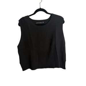 Gudrun Sjoden Knit Wool Cotton Blend Sweater Vest Sleeveless Textured Blend